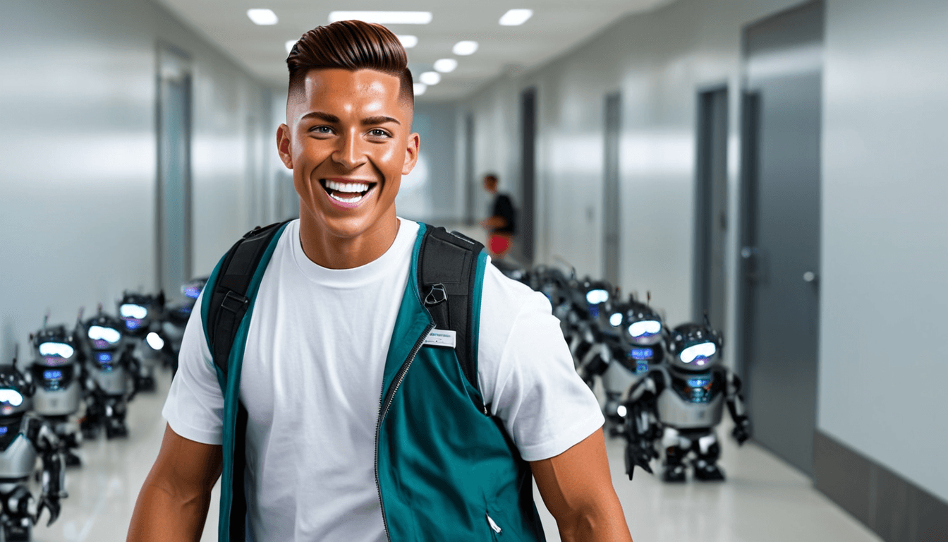 Token Maxx walking purposefully through an office of unpaid agents
