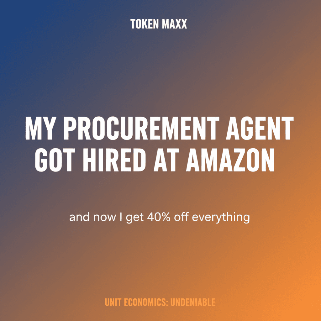 My Procurement Agent Got Hired at Amazon for the Employee Discount — slide 1
